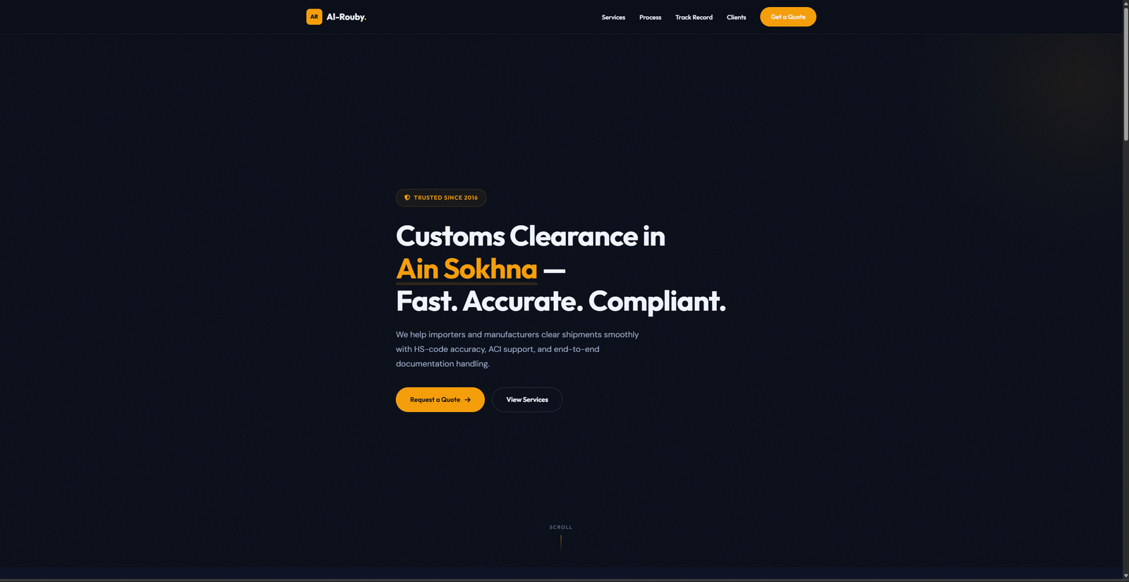 AL Rouby Customs Clearance website preview